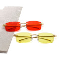 Frameless Ocean color 2020 new arrivals unique fashion shades custom designer luxury metal sunglasses women 72070